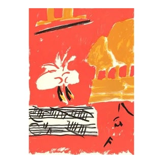 Pierre Nivollet Original Lithograph N10-5 Noise 1988 For Sale