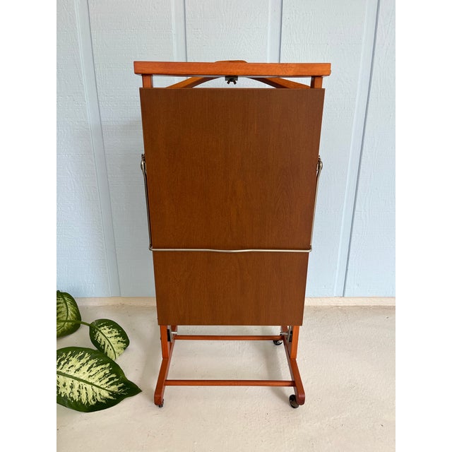 Fratelli Reguitti Electric Man's Valet-Italian Clothes Rack With Wheels-1960s Trouser Pants Press Rolling Stand For Sale In West Palm - Image 6 of 12