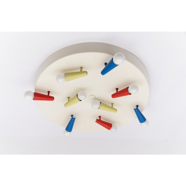 Mid-Century Modern Italian Flush Mount, 1960s For Sale - Image 4 of 16
