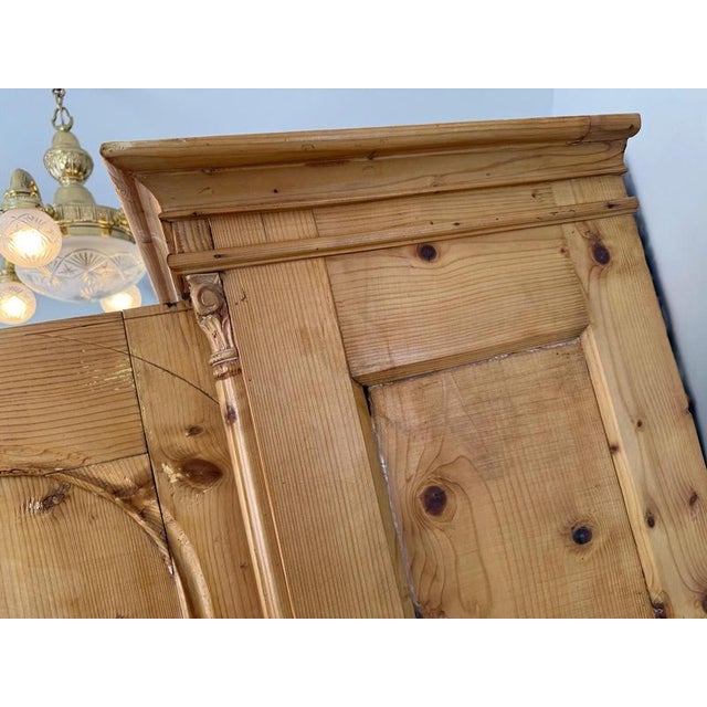 Beige Gründerzeit Farmhouse Wardrobe in Softwood, Styria For Sale - Image 8 of 14