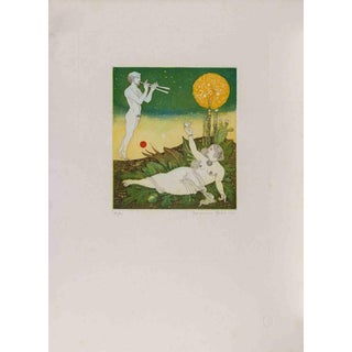 Normanno Soscia, Mythological Scene, Etching, 1980s For Sale