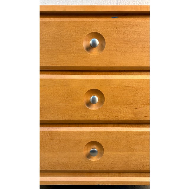 Pair of Mid 20th Century Modern Maple Nightstands by Ethan Allen For Sale - Image 10 of 14