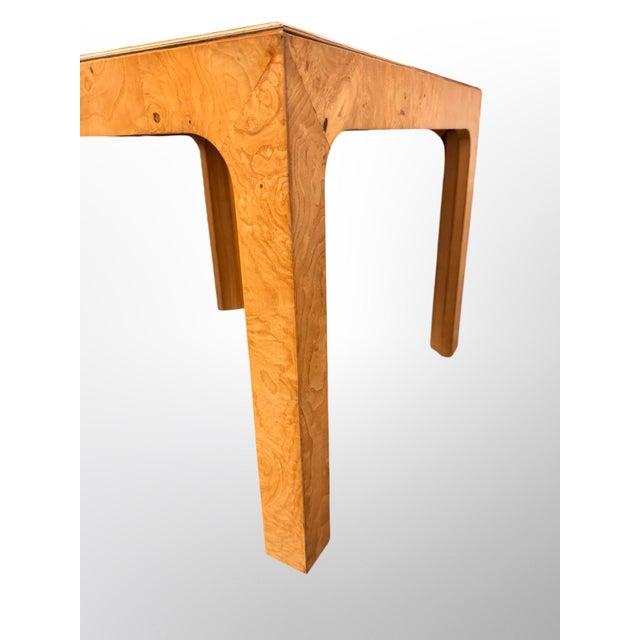 Henredon 1970s Henredon Scene Two Burlwood Gaming Table. For Sale - Image 4 of 12