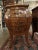 Petite Antique Louis XV Style Bombe Chest Satinwood & Fruitwood Inlay. From the top there are inlaid mounts that indicate...