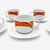 These six coffee cups and saucers, produced by the German manufacturer Schirnding Bavaria in the 1970s, boast a distinctly...