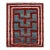 Vintage Tulu Rug in Red, Blue, White High-Low Geometric Pattern For Sale