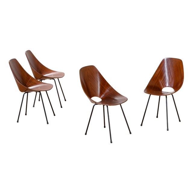 Medea Chairs attributed to Vittorio Nobili for Fratelli Tagliabue, 1956, Set of 4 For Sale