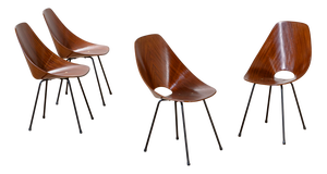 Medea Chairs attributed to Vittorio Nobili for Fratelli Tagliabue, 1956, Set of 4