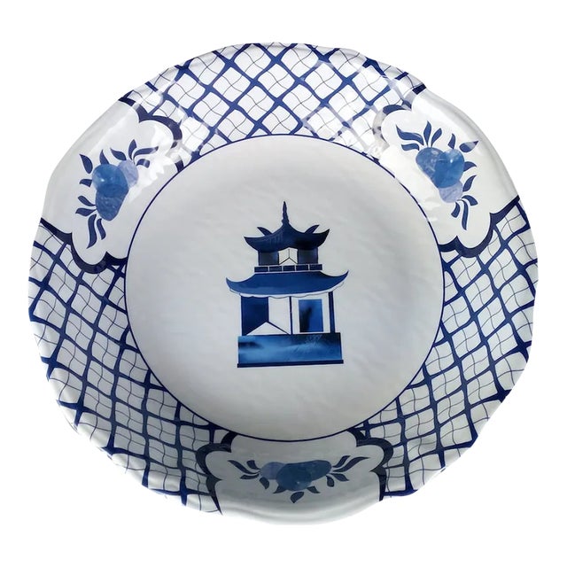 Pagoda Melamine Serving Bowl, Large For Sale