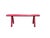 Wood Bright Pink Wood Grain Rectangle Long Slim Stool Bench Side Table For Sale - Image 7 of 10