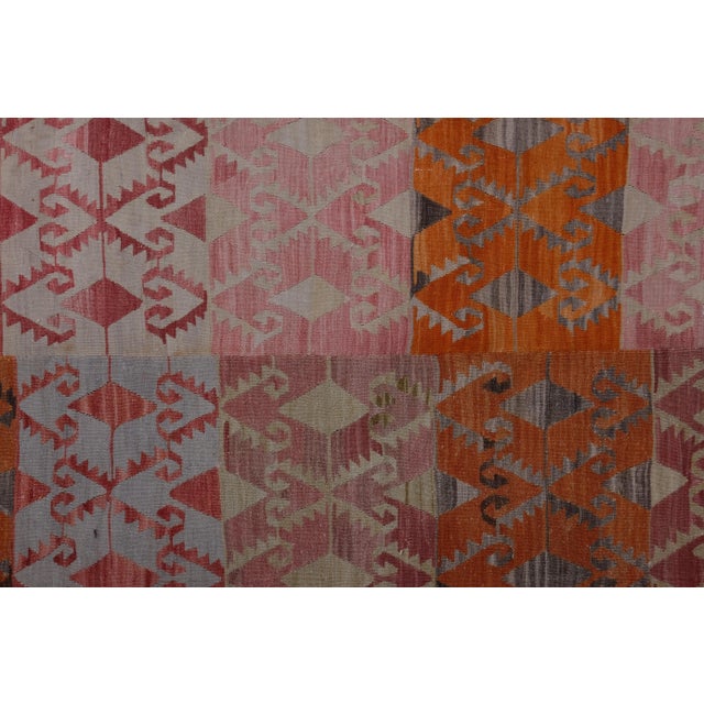 1960s Oversized Pastel Turkish Kilim Rug 10'1'' X 12'2'' For Sale - Image 9 of 12