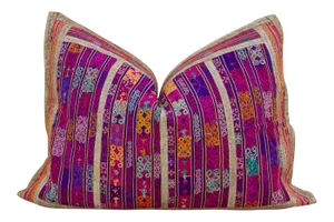 Meera Thar Silk Embroidered Antique Pillow