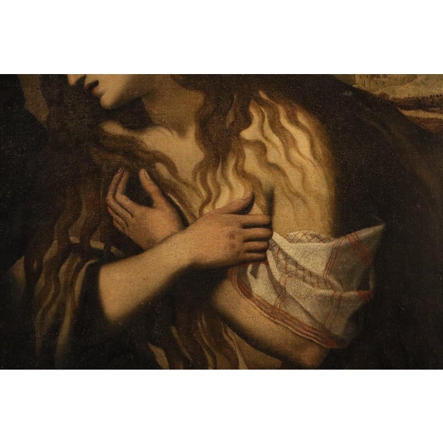 Follower of Luca Cambiaso, Penitent Mary Magdalene, 1600s, Oil on Canvas For Sale - Image 9 of 15