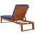 Sophie Chaise Lounge, Natural/Navy Cushion White Piping For Sale - Image 11 of 11