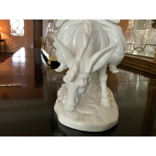 White Porcelain Japanese Man Riding a Donkey Figurine For Sale In Chicago - Image 6 of 12