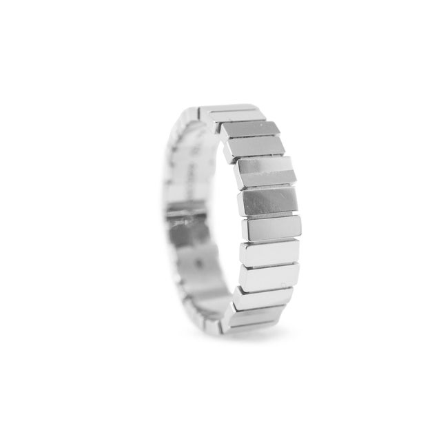 Modern Men’s Christian Dior Gem Collection 18k White Gold Band Ring, Size 10 For Sale - Image 3 of 8