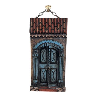 1979 Brazilian Carved Wood Door Wall Sculpture by Tarcisio, Rio De Janeiro For Sale