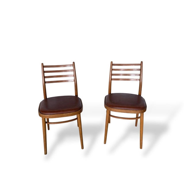 Mid-Century Modern Czechoslovakian Dining Chairs, 1960s, Set of 2 For Sale - Image 6 of 8