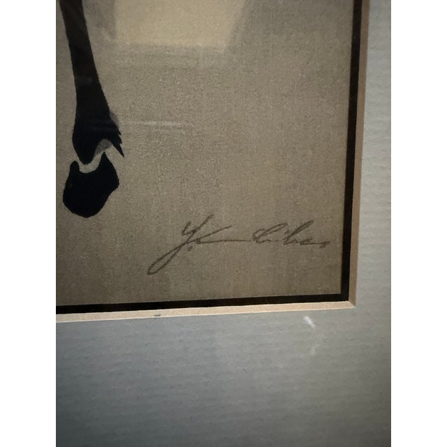 Japanese 1940s Framed Set of Japanese Woodblock Prints of a Horse by Yoshijiro Urushibara For Sale - Image 3 of 9