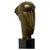 Modern patinated bronze sculpture representing a woman’s head in Art Deco style. This bronze sculpture is mounted on a...