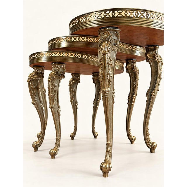 Antique Side Tables, 1890s, Set of 3 For Sale - Image 6 of 8