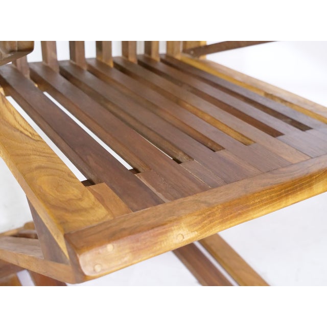 Vintage Wooden Zig Zag Chair, 1980s For Sale - Image 6 of 9