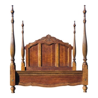 Drexel Heritage Dover Square King Size Four Post Bed in Cherry For Sale