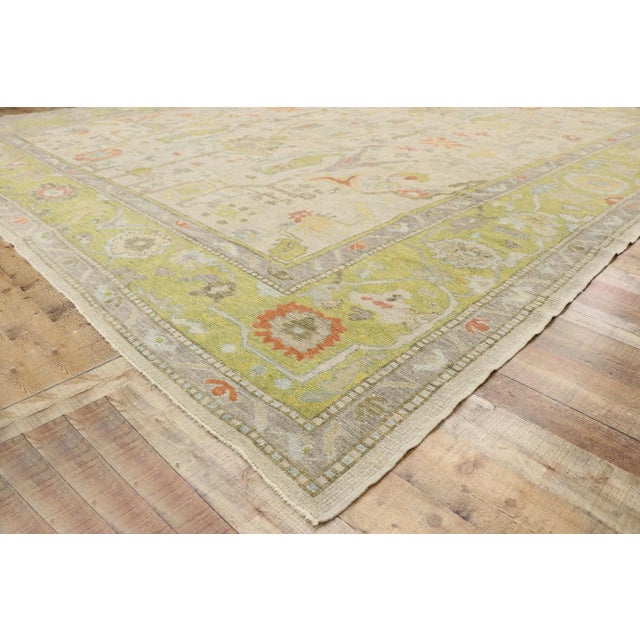 Colorful Oushak Turkish Rug, 11'10 X 14'11 For Sale In Dallas - Image 6 of 9