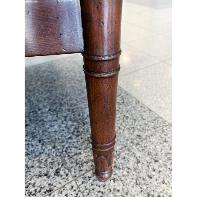 French Empire Armchairs in Brown Vegan Leather & Silk Velvet - A Pair For Sale - Image 15 of 18