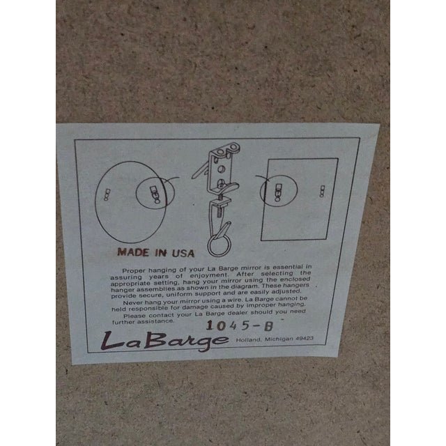 Vintage La Barge Oriental, Artist-Signed Chinoiserie Églomisé Wall Mirror - 1987 Model 1045-B For Sale - Image 13 of 14
