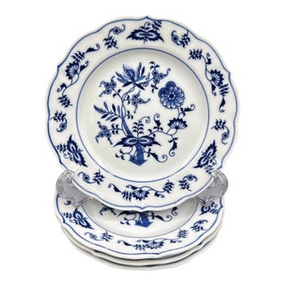 Vintage Blue Danube Onion China Bread Plates- Set of 4 For Sale