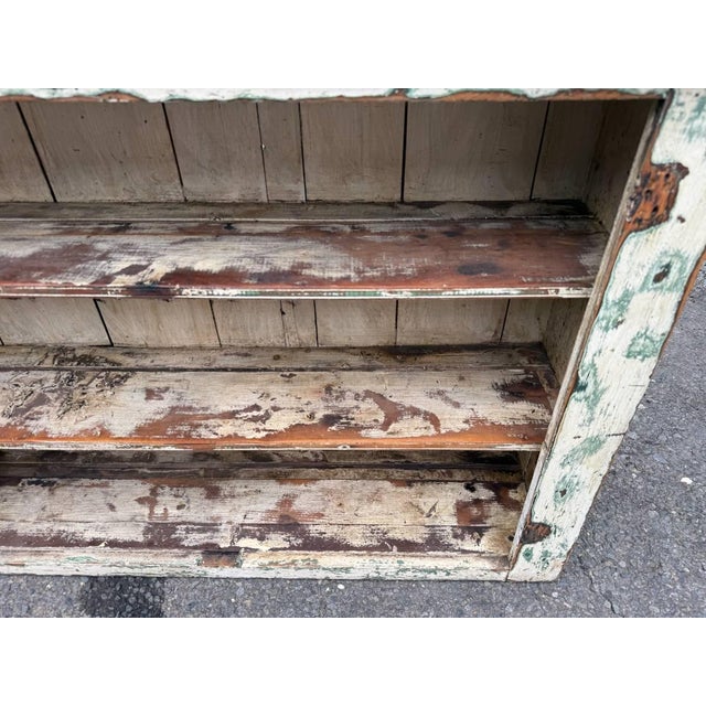 Victorian Antique Victorian Style Painted Open Shelving Unit Bookcase For Sale - Image 3 of 14