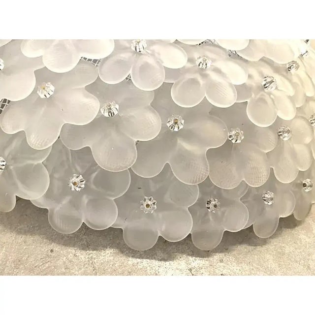 Murano Sanded-Flowers Murano Glass Flush Mount by Simoeng For Sale - Image 4 of 8