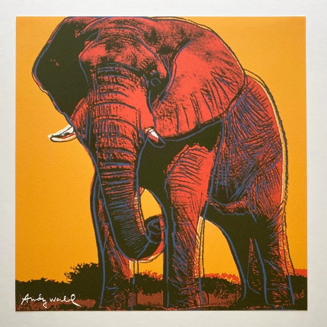 Andy Warhol Vintage 1986 Limited Edition Endangered Species Large Fine Art Lithograph Print " African Elephant " 1983 For Sale - Image 12 of 12