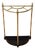 English Demi Lune Umbrella Stand in Brass, 1900 For Sale