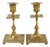 Antique English Brass Candlesticks, 1890s, Set of 2 For Sale