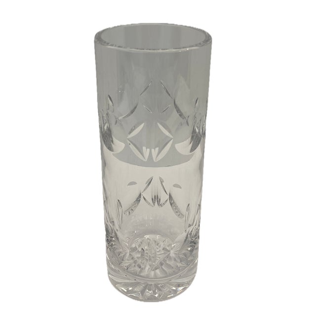 Modern Tiffany & Co. Hand-Cut Crystal Vase, Modern Decorative Glass, 8" H For Sale - Image 3 of 8