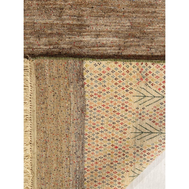 1980s Vintage Hand-Knotted Persian Gabbeh Rug 5'8" X 8'0" For Sale - Image 5 of 6