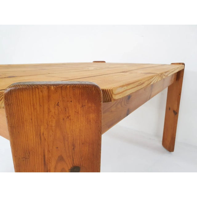 Pinewood Dining Table attributed to Ate van Apeldoorn, Netherlands, 1970s For Sale - Image 10 of 12