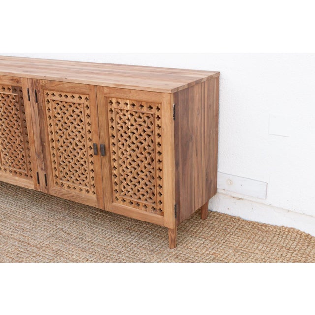 Tan 72" Long Haveli Jali Sideboard For Sale - Image 8 of 10