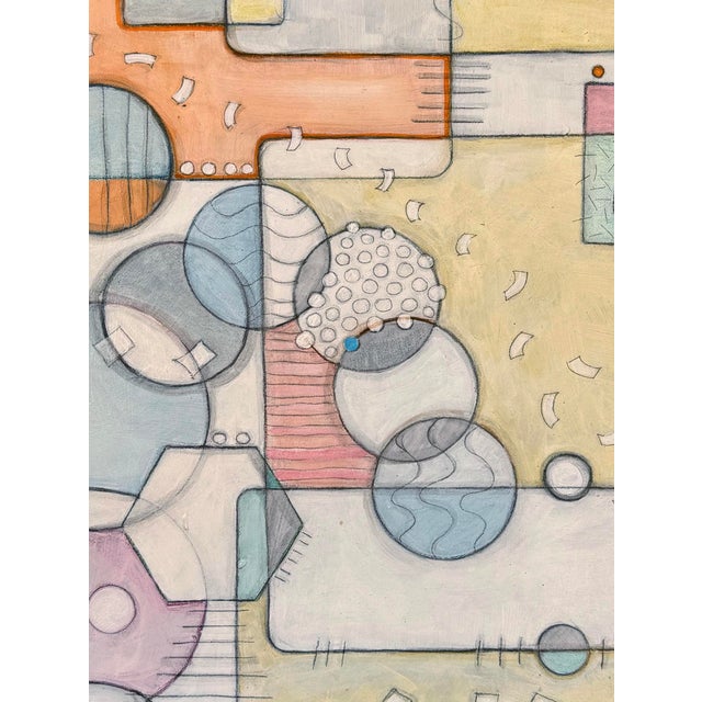 “Geo Time”, Original Geometric Abstract Painting by Paula DeStefanis For Sale - Image 11 of 12