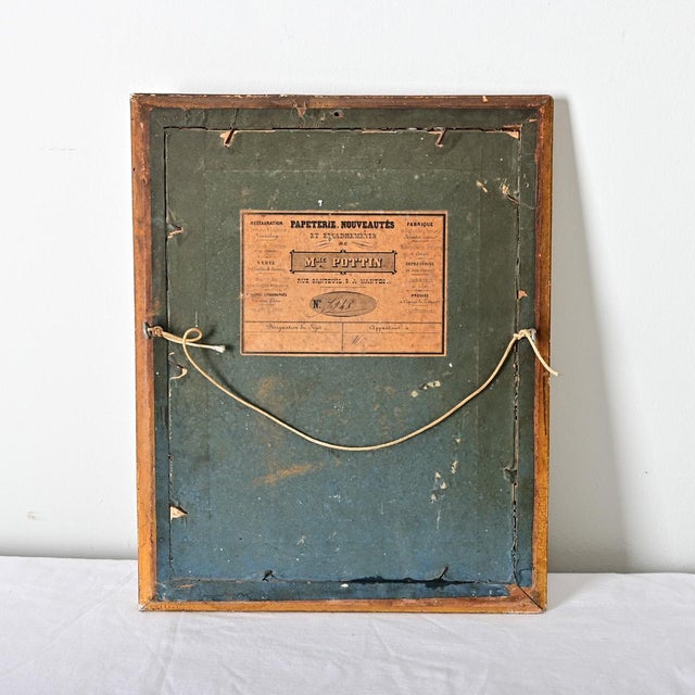 19th Century French 19th Century Framed Hand-Colored Lithograph For Sale - Image 5 of 9