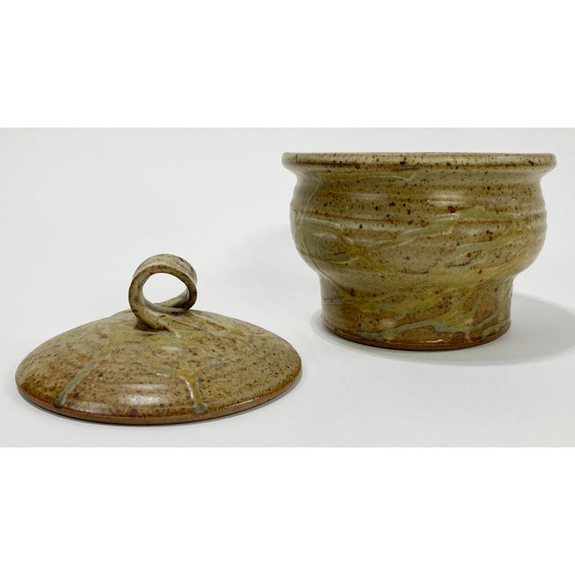 Vintage Studio Pottery Lidded Crock For Sale - Image 9 of 10