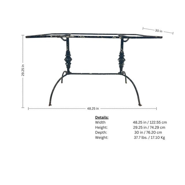 Wrought Iron Patio Table and Chairs For Sale - Image 11 of 11