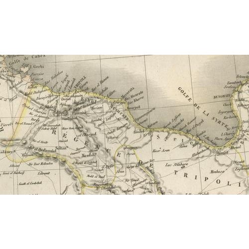 Mid 19th Century North Africa Map by Lapie, 1837 For Sale - Image 5 of 13