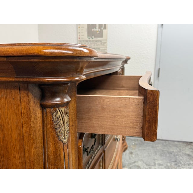Traditional Carved Wood Dresser, Vintage For Sale - Image 10 of 12