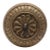 Antique Floral Egg & Dart Gothic Brass Passage Door Knob For Sale