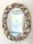 1980s Handcrafted Seashell Oval Mirror – Coastal Beach House Decor, Velvet Backing For Sale - Image 5 of 12