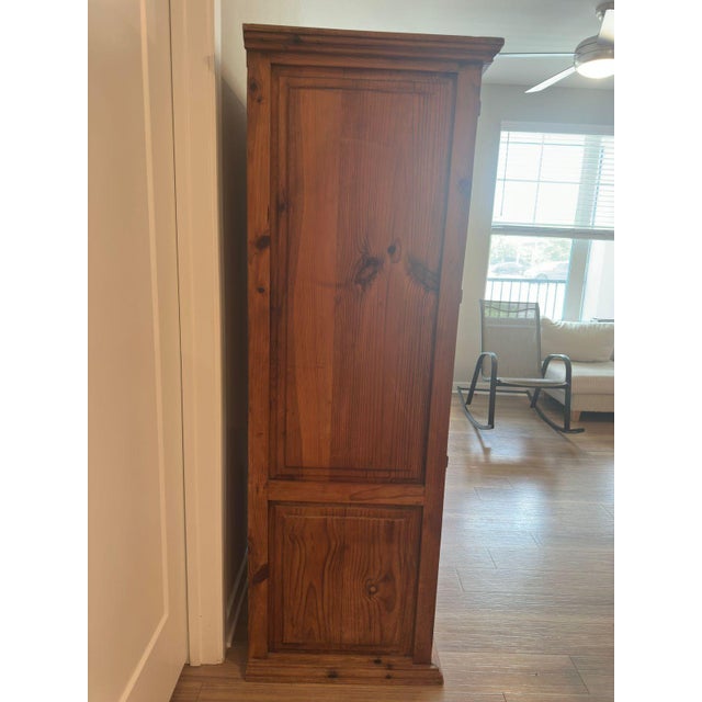 Vintage Carved Wood Accent Cabinet With Decorative Panels For Sale - Image 4 of 11