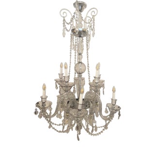 Murano Chandelier with 15 Lights, 1920s For Sale